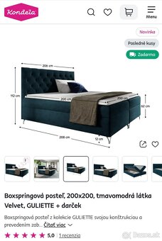 Posteľ Boxspring - 4