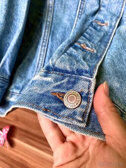 Džínsová dlhšia bunda BERSHKA, M - 4