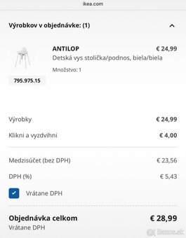 Antilop detská jedálenská stolička s podnosom - 4