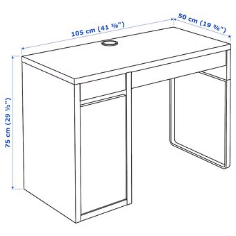 IKEA - MICKE písací stôl 105x50 - 4