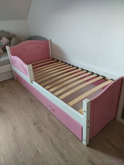 Detská posteľ s 2 matracmi, roštom a úložným priestorom - 4