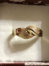 Damsky zlatý prsten 14kt zlato - 4