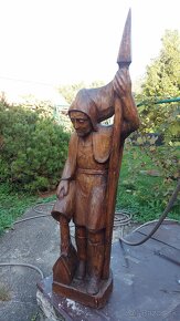 Predám veľkú vyrezávanú sochu Sv. Florijána F. Willmann 275 - 4