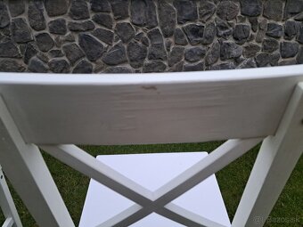 Jedálenské stoličky dva kusy biele - 4