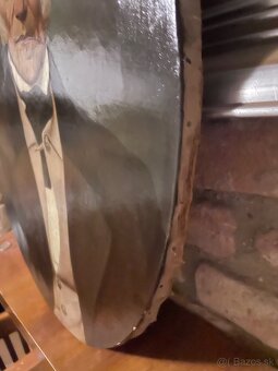 starozitny obraz -olejomaľba na platne - 4