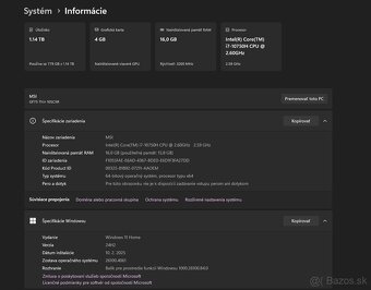 Herný notebook – Intel Core i7 17,3" - 4