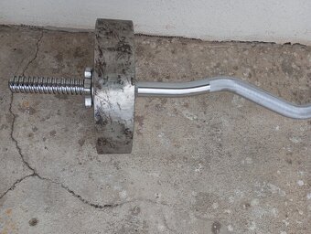 Pochromovaná EZ-činka a Rovná 180cm INSPORTLINE  30kg - NOVÁ - 4