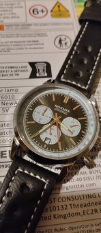 pilotské hodinky s chronografem HONMIN - 4