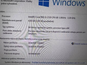 Počítač DELL.Intel i3-2120 2x3,30GHz.4gb ram.250gb HDD - 4