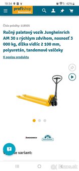 Paletovy vozik 3000kg - 4