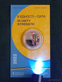 Minca "Sila v jednote" 5 hrivien roku 2022. V brožúre - 4
