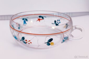 Stará sklenená karafa+ miska gratis - 4