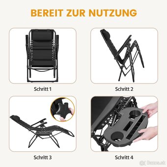Sada 2 záhradných ležadiel – YAHEETECH Set of 2 Sun Loungers - 4