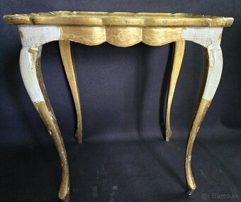 Súprava 3 florentských zlátených stolkôv – ručná práca, Tali - 4