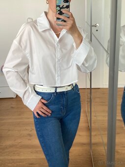 Cropp biela košeľa L - 4
