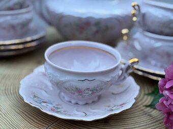 Ružový karlovarský  porcelán H&C Chodov - 4