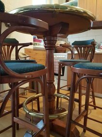 Vzácny kartársky stôl + 5 ručne vyrobených stoličiek - 4