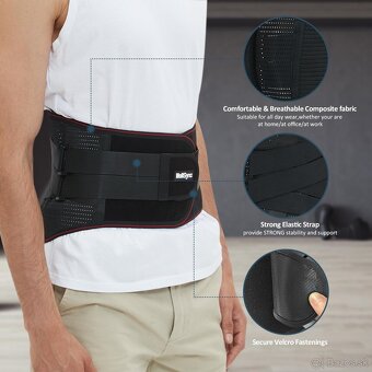 Chrbtový popruh Support Belt S M L XL XXL chrbtová ortéza s - 4