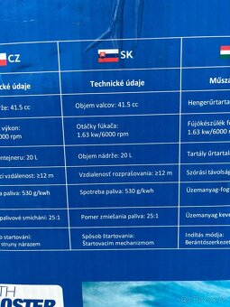 Benzínový motorový postrekovač 20L buffalo - 4