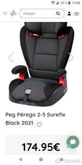 Autosedačka Peg Pérego 2-3 Surefix Black - 4