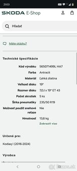 Predám hliníkové disky ba škoda kodiaq BRAGA - 4