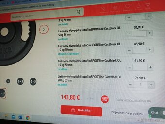 Liatinové olympijské grip kotúče TOP SPORT CASTR 2x20kg/50mm - 4
