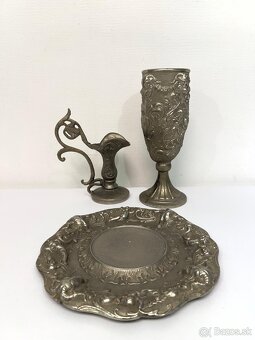 Starožitny svietnik a cínový džbán - 4