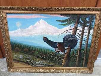 obraz olejomaľba Tetrov Hlucháň - 4