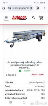 Konštrukcia z plachtou prívesný vozík - 4