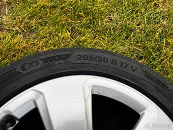 Original Audi disky s letnymi pneu 205/50 R17 - 4