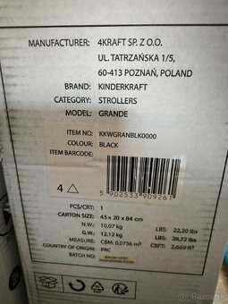 Nový športový kočík Kinderkraft Grande Black - 4