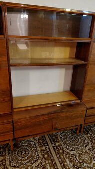 Retro obývacia stena lesklý mahagon - 4