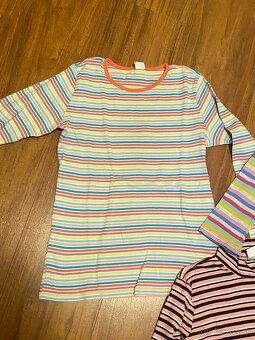 3 pruhované tričká v. 146-152 cm - 4
