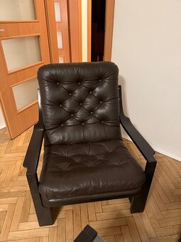 Kožená sedadia súprava a stolík - 4