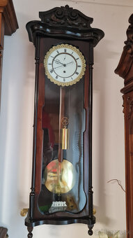 Starožitné nástenné hodiny Biedermeier Vienna - 4