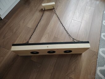 Ručné robený drevený luster s bodovými svetlami - 4