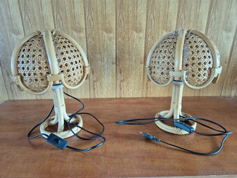 Retro ratanová stolná lampa - 4