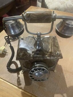 retro telefon, kamen, onyx - 4