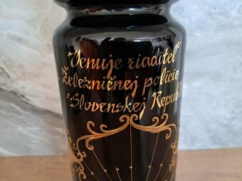 Nadherna VAZA / novoborske sklo / s venovanim - - 4