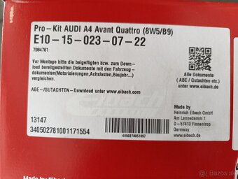 Súprava pružín EIBACH Pro-Kit 4ks Audi A4 B9 Avant - 4