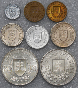 Mince: Kompletná Top sada mincí Slovenský štát 1939-45 - 4