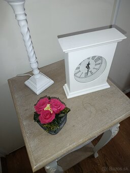 Vintage stôl + lampa + hodiny - 4