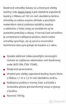 Bazénové nerezové schodíky Galaxy 1,23 m - 4