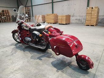 Jawa 350 sajdka sidecar postranny vozik + zadný vozik - 4