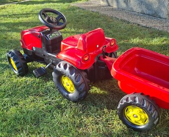 Detský šĺapací traktor s vlečkou - 4