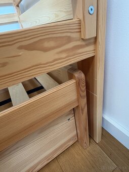 Detská rozťahovacia posteľ z masívu borovice 200x90 - 4
