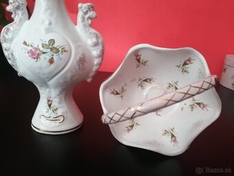 Porcelánová váza a košík - 4