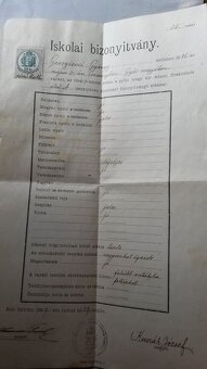 Staré vysvedčenia a voj.listiny Rak-Uhorská monarchia - 4