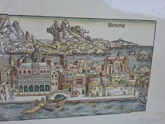 Predám starý obráz Venecie-Benedig - 4