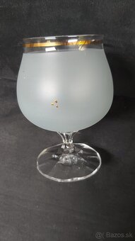 Poháre s kvetinkami na koňak ručná maľba 6ks - 4